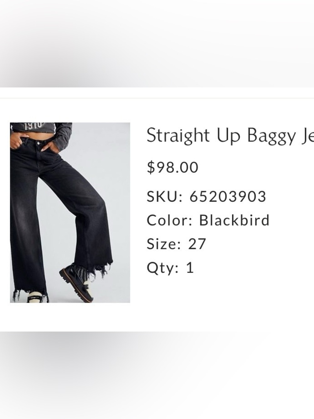Free People Straight Up Baggy Jeans — Blackbird